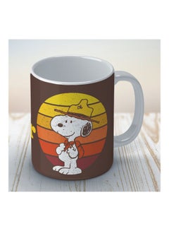 Wackylicious Peanuts Printed Coffee Mug Brown/Grey/Yellow 8.2x9.5cm  - Image 3
