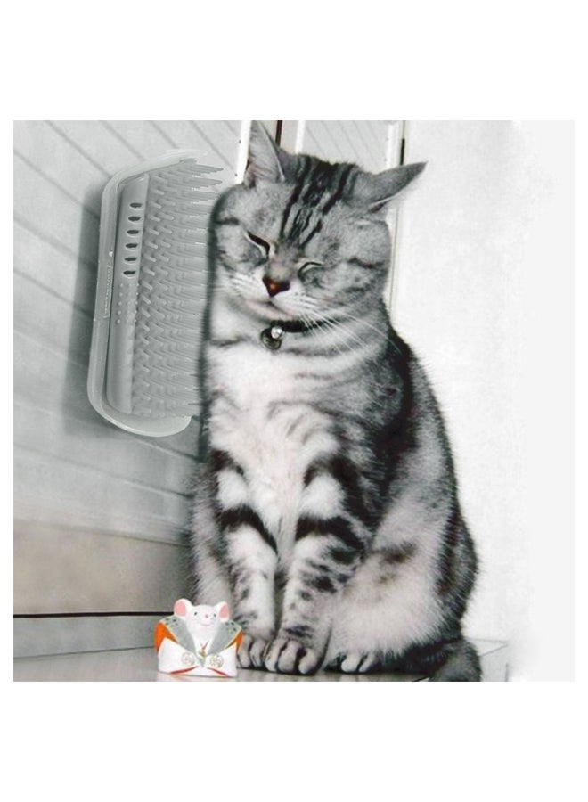 فرشاة لإزالة شعر الحيوانات الأليفة ويمكنهم استخدامها بأنفسهم رمادي - Image 2