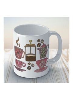 Wackylicious Valentina Beans Printed Coffee Mug White/Pink 8.2x9.5cm  - Image 3