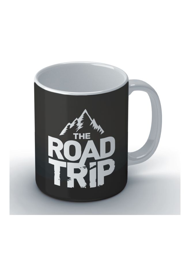 Wackylicious Road Trip Printed Coffee Mug Black/White 8.2x9.5cm - Image 2