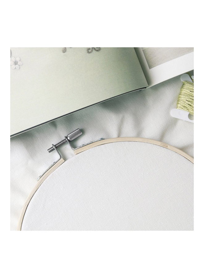 Round Handy Adjustable Wooden Cross Stitch Machine For Diy The Embroidery Beige 13cm - Image 3