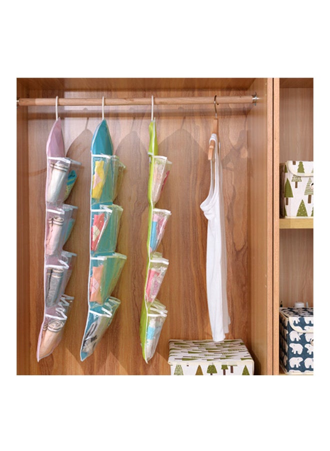 16 Pockets Door Hanging Closet Organizer Pink 700x400x20mm - Image 2