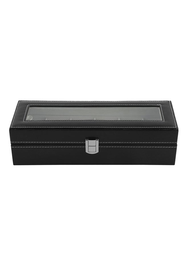 6 Grid Casket Winder PU Leather Storage Watch Case - Image 3