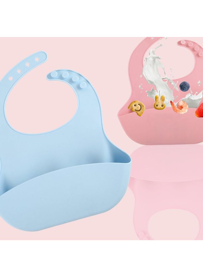 PREUP Newborn Infant Functional Silicone Light Weight Food Bibs Baberos For Baby  - Image 2