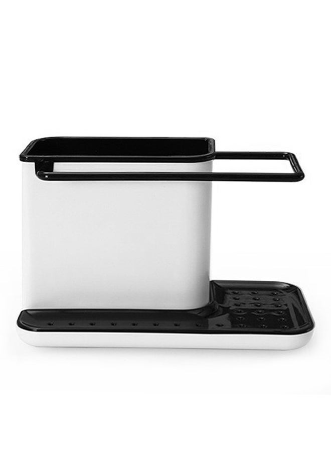Household Kitchen Sponge Brush Holder Black/White 21x11.4x13.5centimeter - Image 1