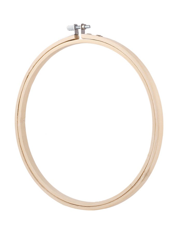 Round Handy Wooden Cross Stitch Machine Beige 13cm