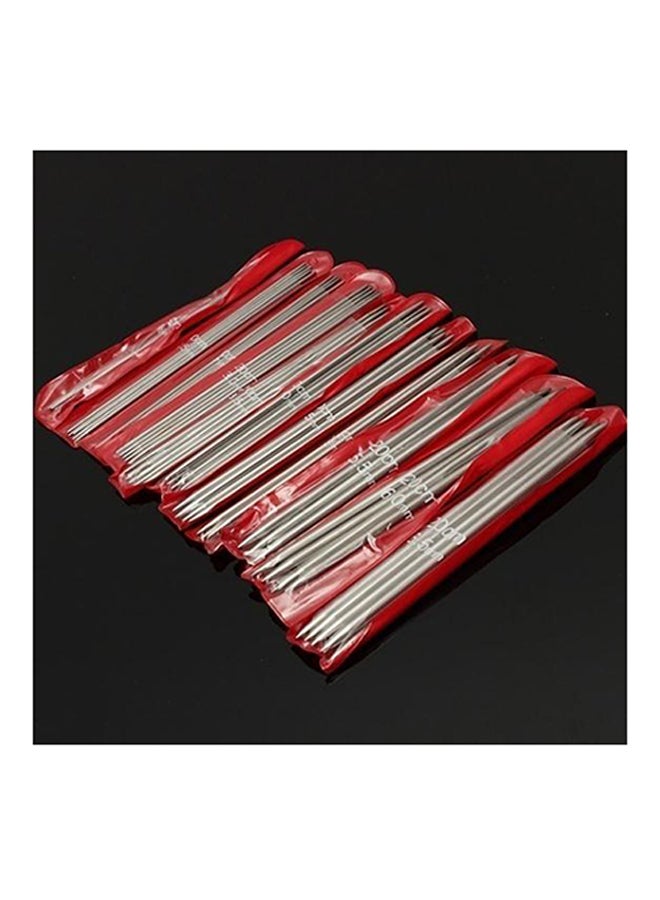55-Piece Double Point Knitting Needle Set Silver - Image 2