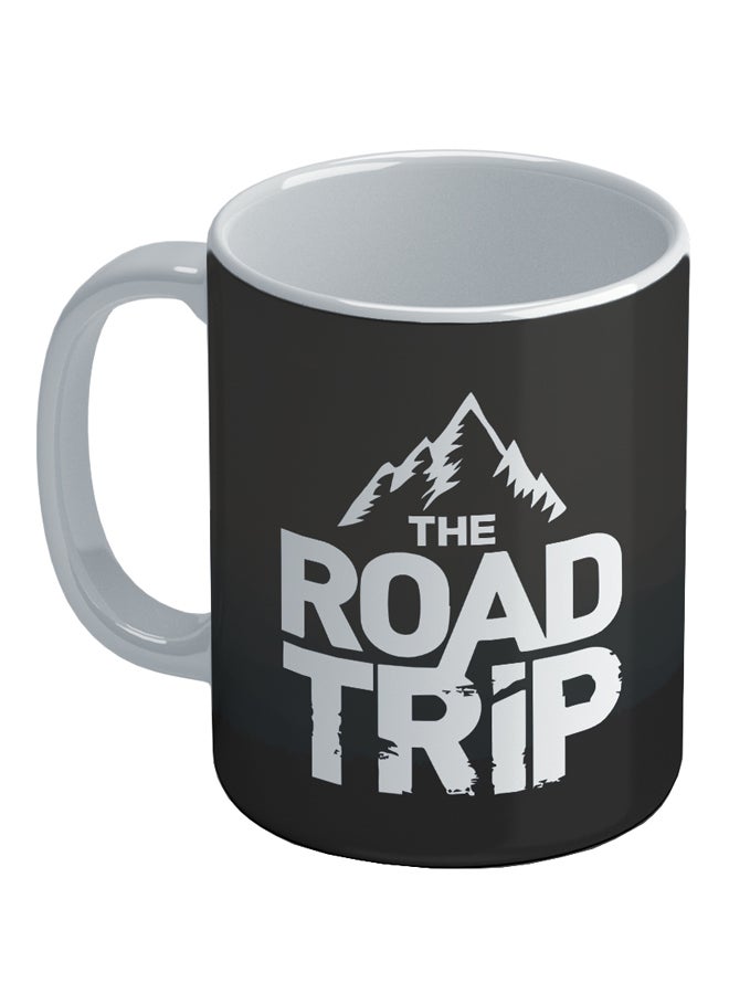 Wackylicious Road Trip Printed Coffee Mug Black/White 8.2x9.5cm - Image 1