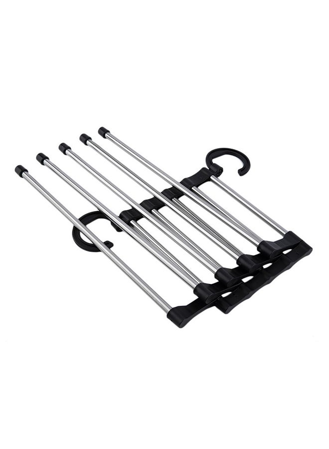 Trouser Hanger Closet Organizer Silver/Black 34x14.5x7cm  - Image 1