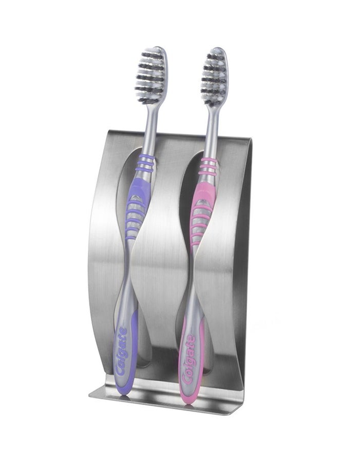 Generic Stainless Steel Wall Mounted Toothbrush Holder Silver  - Image 2
