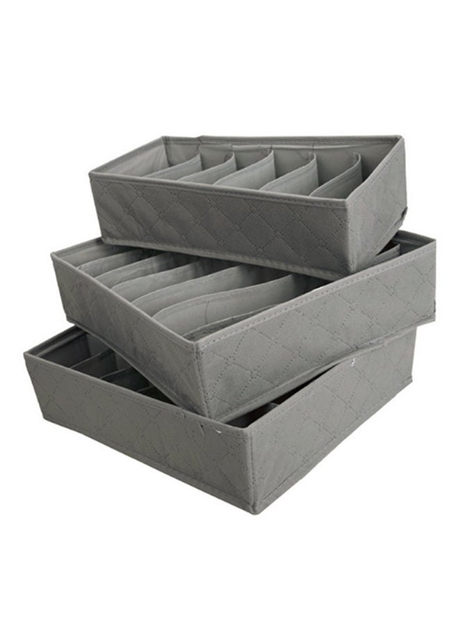 3-Piece Multifunction Socks Storage Box Set Grey - v1556592929/N24426348A_1