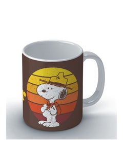 Wackylicious Peanuts Printed Coffee Mug Brown/Grey/Yellow 8.2x9.5cm  - Image 2