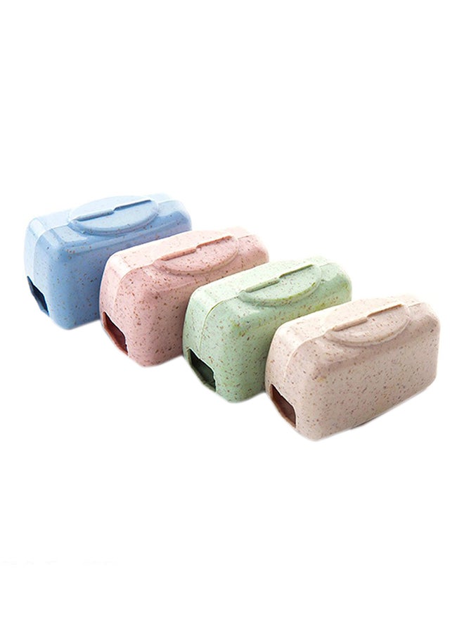 4-Piece Toothbrush Head Cover Multicolour 33x18x20mm - Image 1