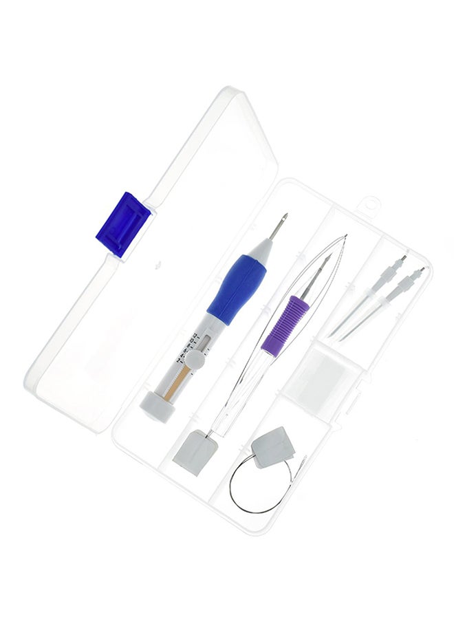Generic - 2-Piece Needle Felting DIY Craft Set White/Blue - Image 1
