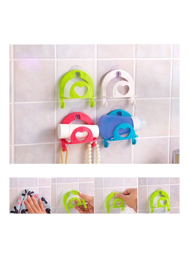 Dual Hooks Multipurpose Wall Mounted Holder White 17x12x4cm - Image 3