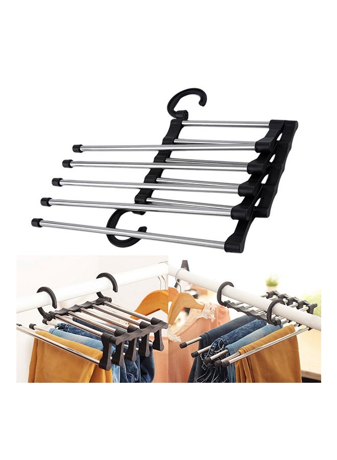 Trouser Hanger Closet Organizer Silver/Black 34x14.5x7cm  - Image 2