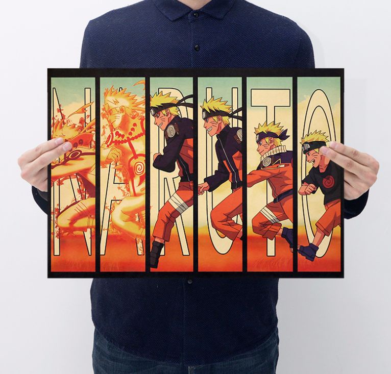 Shippuden Characters Poster Wall Sticker Multicolour 51 x 36cm - Image 2