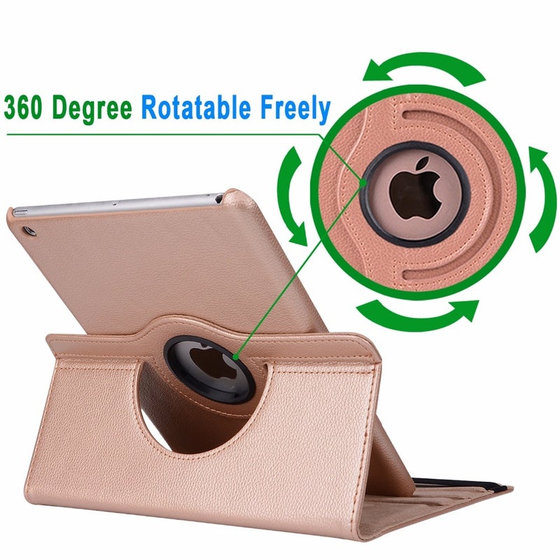 iTelker 360 Degree Leather Smart Cover Case For 2019 Apple Ipad Air 3 Pink  - Image 2