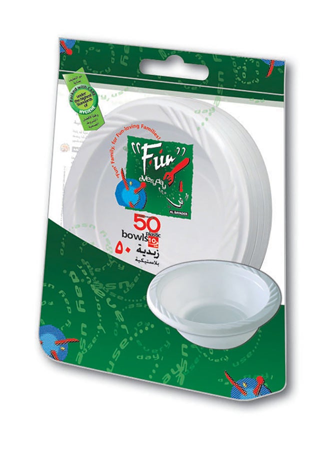 طقم أوعية بلاستيكية من 50 قطعة، 10 سنتيمترات