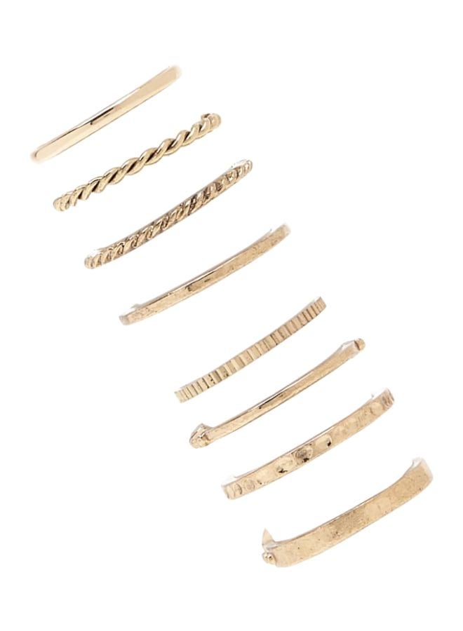 FOREVER 21 8-Piece Rhinestone And Faux Gem Studded Ring - Image 3