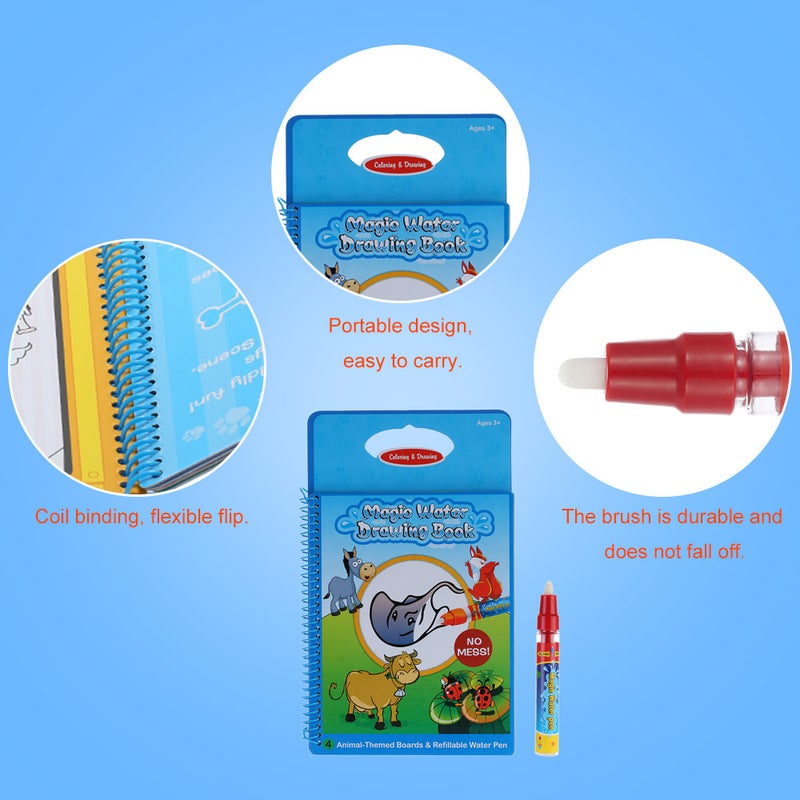 Magic Water Drawing Book With Magic Pen T361 Multicolour - Image 5
