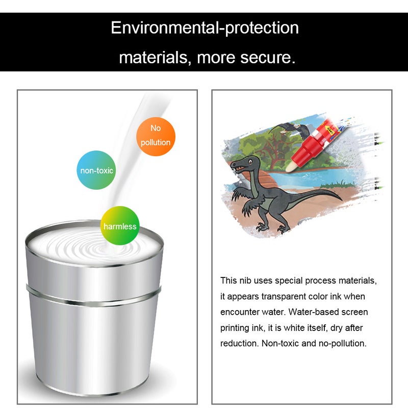 دفتر الرسم السحري بالألوان المائية مع قلم سحري T358 متعدد الألوان - Image 4