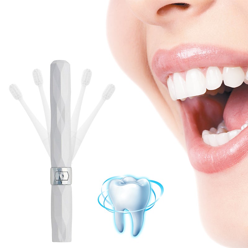 Electric Toothbrush With 4 Replacement Head Black 100grams - Image 2