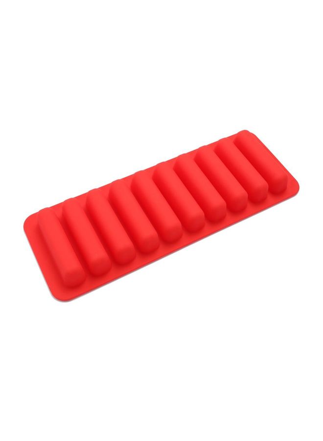 قالب مكعبات ثلج اسطوانية أحمر 26x10x3سم