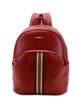 Faux Leather Fashion Backpack Wine - v1556615350/N23200605A_1