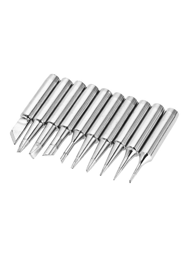 10-Piece Replacement Solder Tip Set Silver 0.055kg 