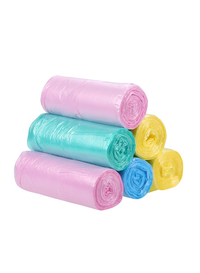 30-Piece Disposable Vest Style Garbage Bag Set Multicolour 0.35kg