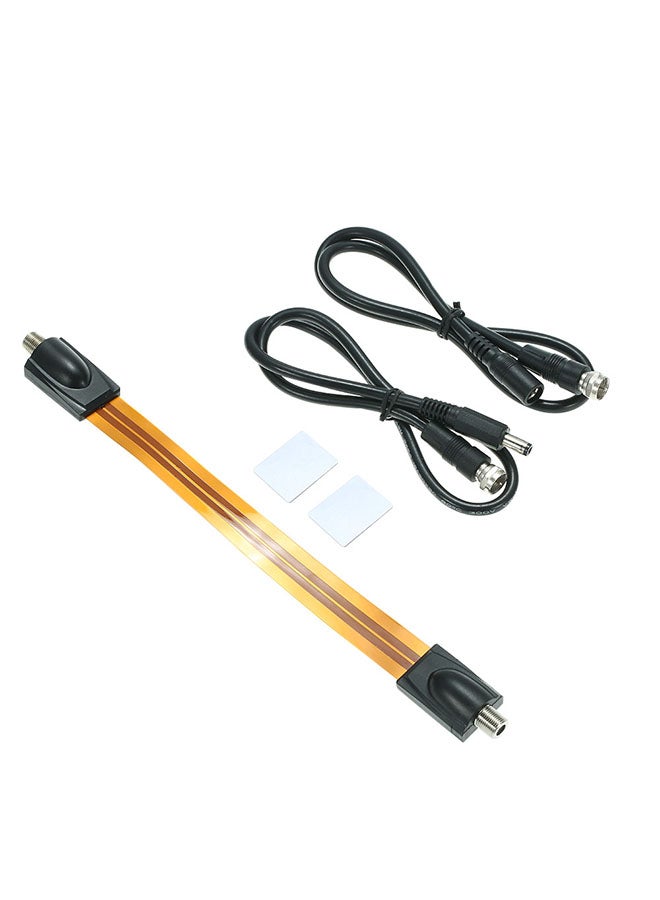 Extreme Slim Flat Power Cable Connector For CCTV Camera Black 