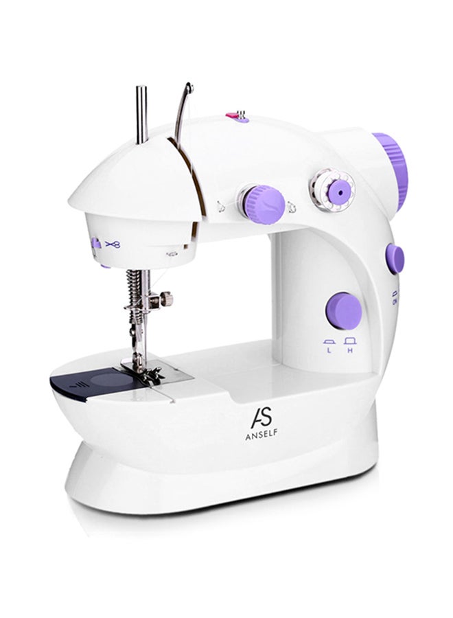 ماكينة خياطة بسرعتين مع دواسة قدم خفيفة وزن 0.951 كجم، لون أبيض H16669 أبيض