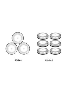 Generic Pack of 6 Magnetic Motion Sensor Wall Night Lamp Silver 0.292kg  - Image 3