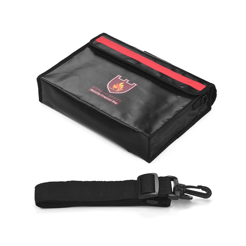 Generic - Fireproof Document Bag Black/Red - Image 1
