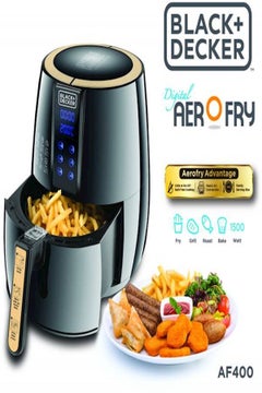 BLACK+DECKER & Decker 4 Liter Digital Air Fryer AerOfry, 4 L 1500 W Af400-B5 Black  - Image 5