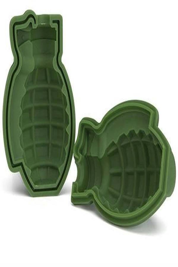 Generic 3D Grenade Shape Ice Cube Mold 10 x 6 x 6 cm Green  - Image 4