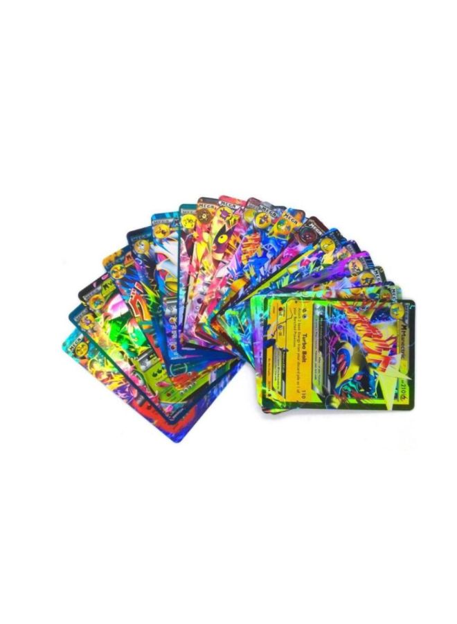 طقم بطاقات بوكيمون متنوعة مكون من 100 قطعة 7x5x7سم - Image 3