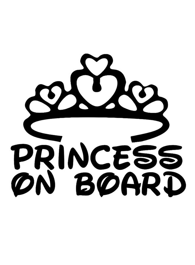 ملصق للسيارة مطبوع بعبارة «Princess On Board»