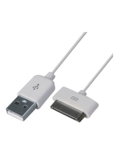 Muzz USB Data Cable For Apple iPhone 44S 30-Pin White  - Image 1