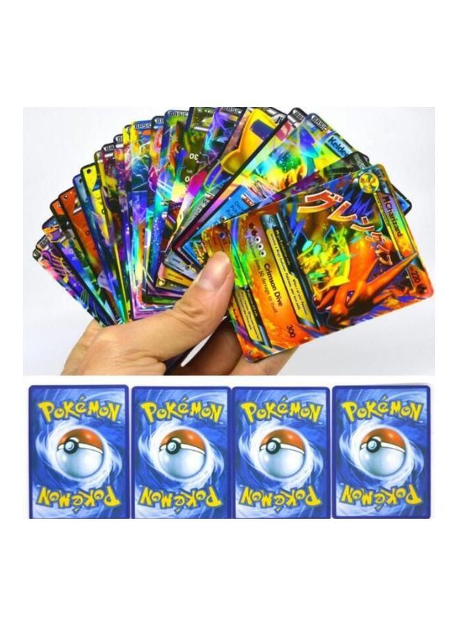 طقم بطاقات بوكيمون متنوعة مكون من 100 قطعة 7x5x7سم - Image 5