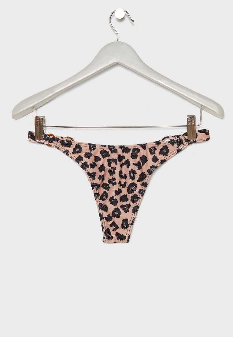 Leopard Print Bikini Bottom Multicolour