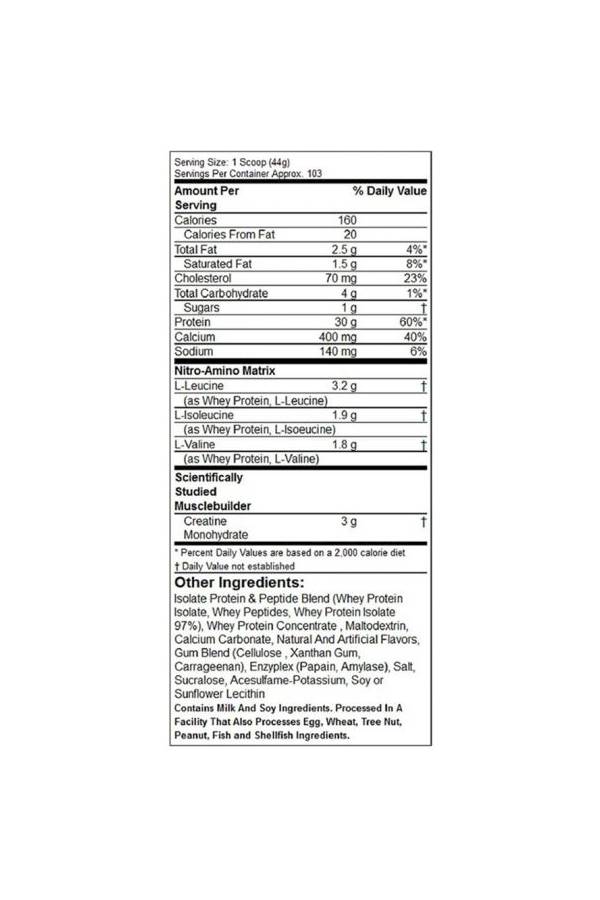 MuscleTech - Nitro Tech Protein, Vanilla, 10 Lbs, 4.54 Kg - Image 1