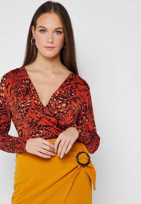 Leopard Printed Top Multicolour