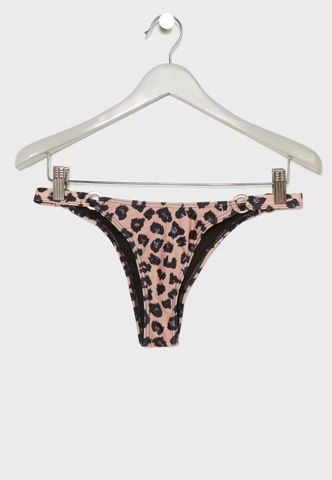 Leopard Print Bikini Bottom Multicolour