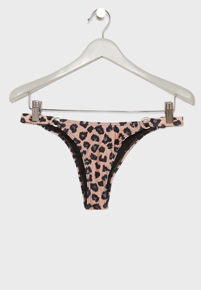 Leopard Print Bikini Bottom Multicolour