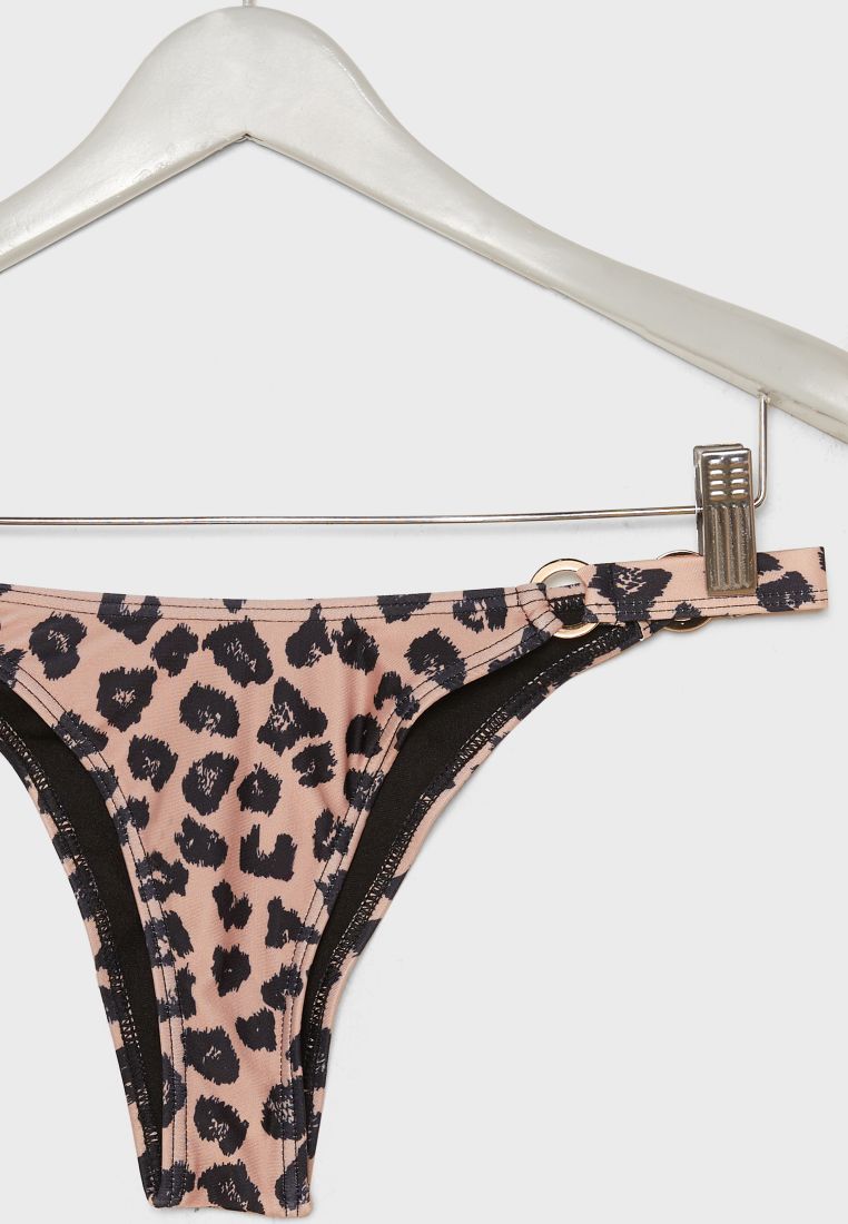 Leopard Print Bikini Bottom Multicolour