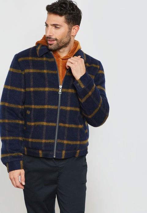 Asger Zip Through Jacket Blue