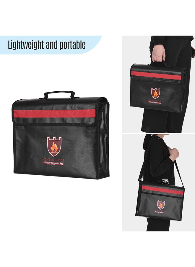 Generic - Fireproof Document Bag Black/Red - Image 1
