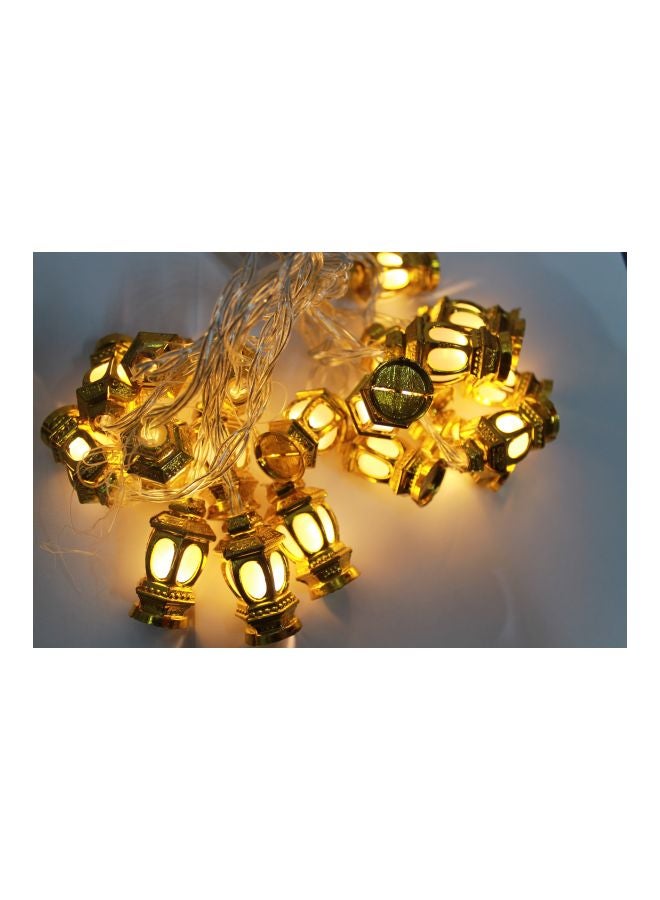 Lantern Shape LED String Light For Ramadan Gold/White 2x3cm - Image 2